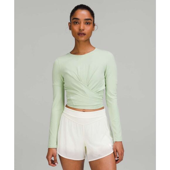 NWT Lululemon Time to Restore Nulu Long Sleeve Shirt Creamy Mint - Picture 1 of 9